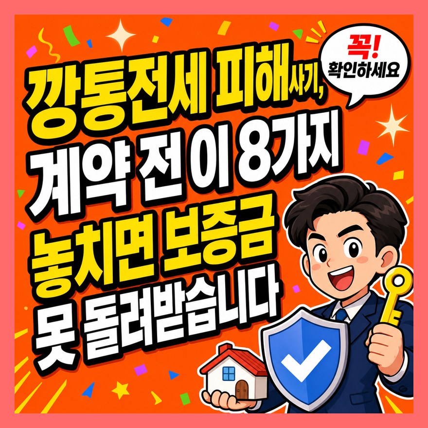 깡통전세 피해사기, 계약 전 이 8가지 놓치면 보증금 못 돌려받습니다