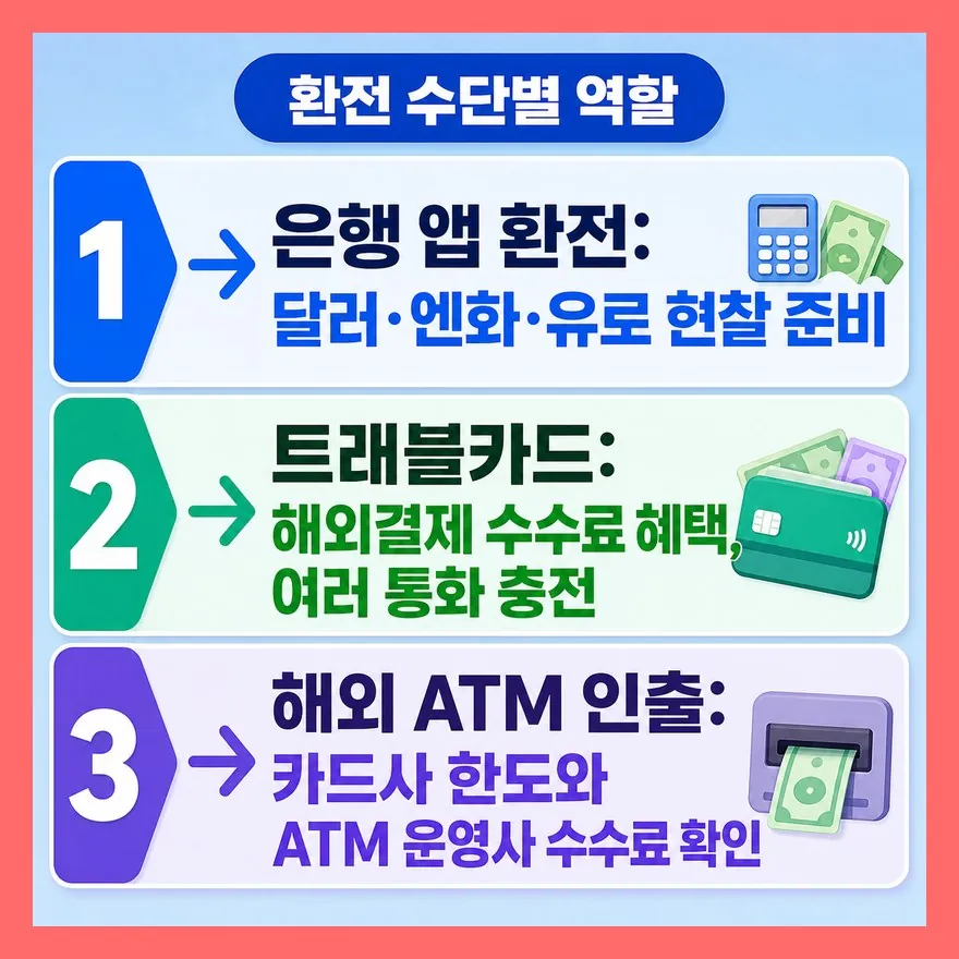 은행 앱과 트래블카드는 쓰임새가 다릅니다
