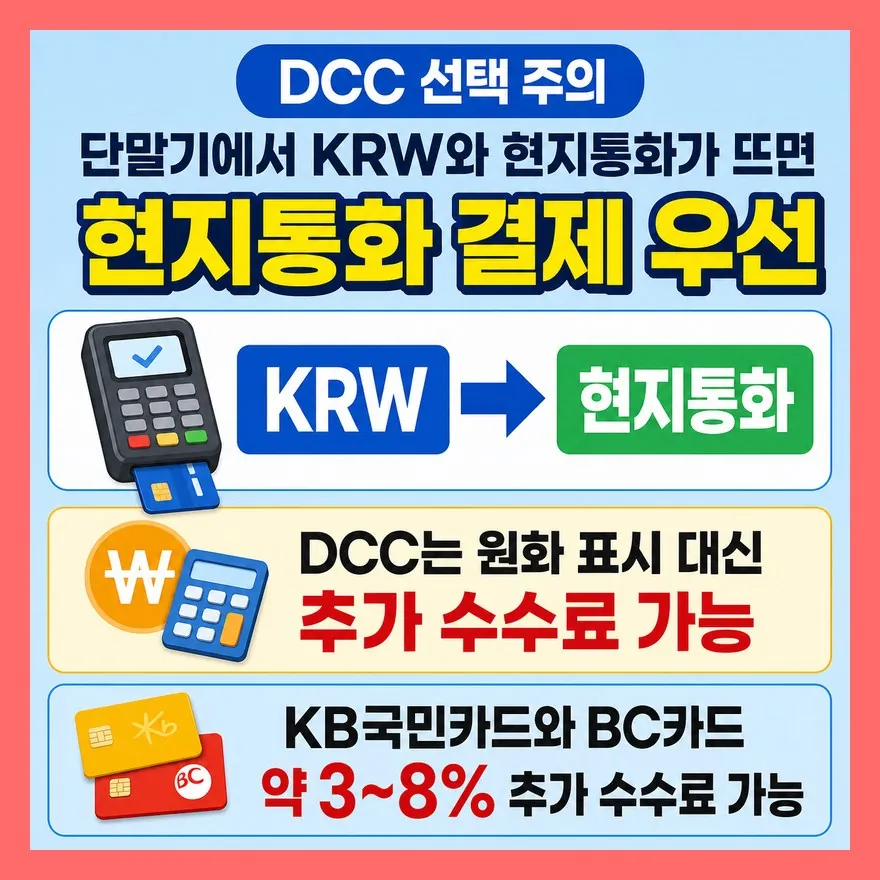 해외에서는 원화 결제보다 현지통화 결제가 우선입니다