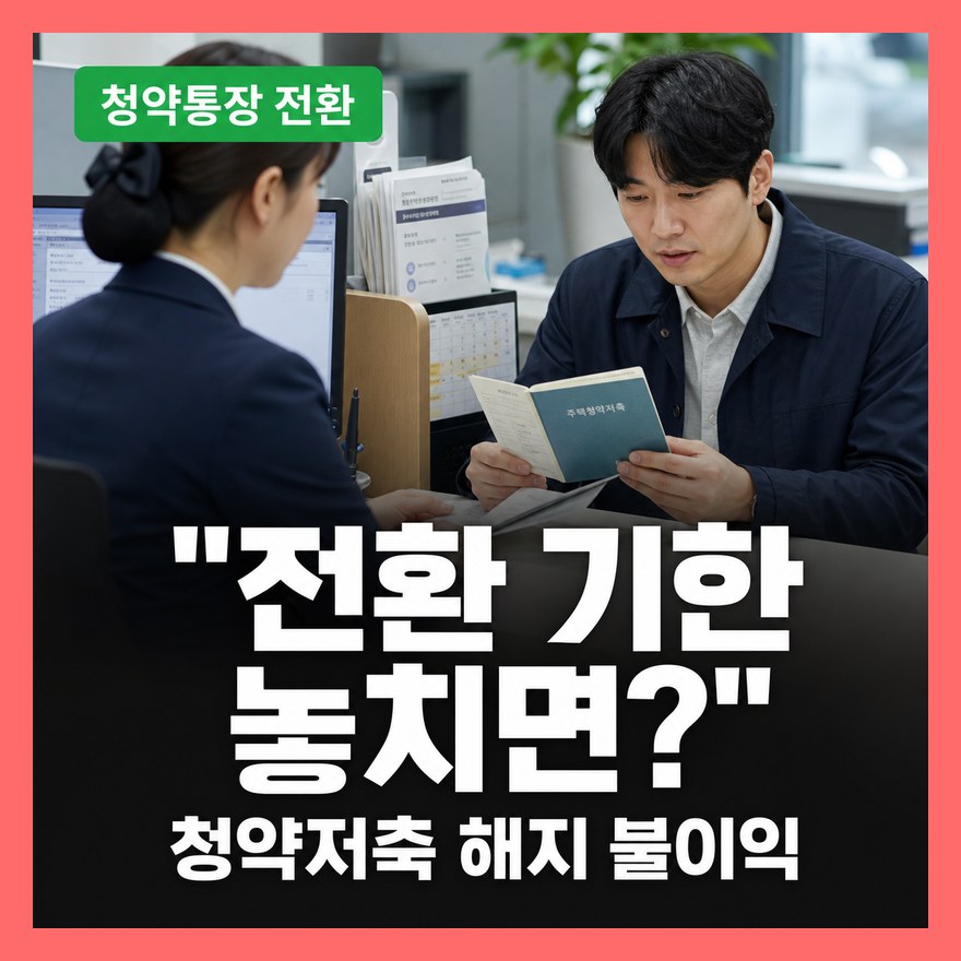 주택청약종합저축 전환·해지 방법 총정리 (금리·이자·소득공제·출금·불이익까지)